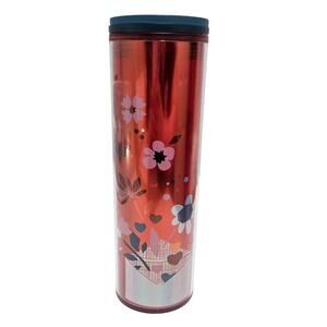 Starbucks 2023 Valentine's Red Confetti Floral Cold Swivel Top Tumbler 16OZ New